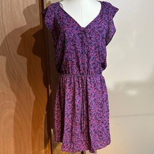 Vince Camuto Purple and Pink Floral Dress
